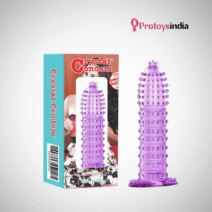 premium crystal silicon condom – reusable, washable, extra dotted